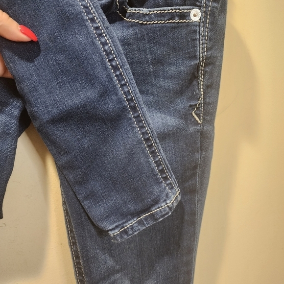 Express washed blue skinny low rise jeans 2R - Picture 8 of 12